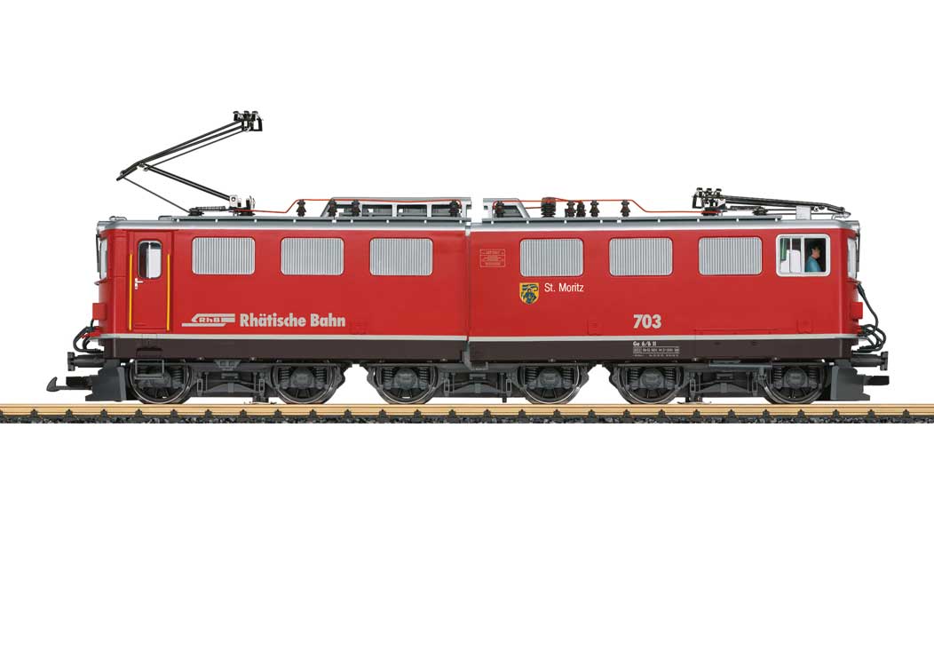 Class Ge 6/6 II Electric - Sound and DCC -- Rhaetian Railway RhB #703 (Era VI, red, black, silver)