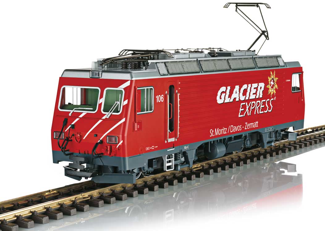 Class HGe 4/4 II Rack Electric - Sound and DCC -- Matterhorn-Gotthard Railway (Era VI, Glacier Express, red, gray, white)-1