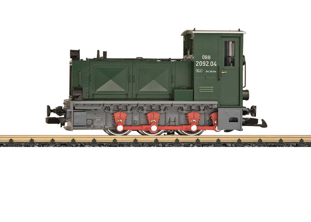 Class HF130C Diesel - Sound and DCC -- Heeresfeld Railroad #2092.04 (Era IV, green, gray, red)-1