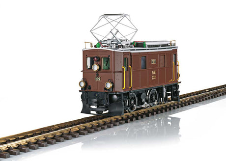 Class Ge 2/4 Electric - Sound and DCC -- Rhaetian Railroad RhB #222 (Era VI, brown, silver, black)-1
