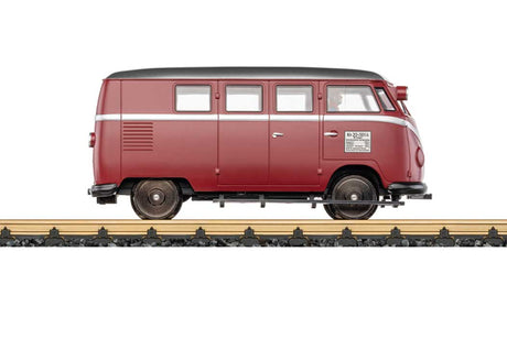 Class KLV 20 Volkswagen T1 Bus Handcar - Sound and DCC -- German Federal Railroad DB (Era III, red, white, silver)-2