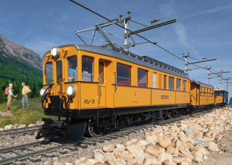 Class ABe 4/4 Electric Railcar - Sound and DCC -- Rhaetian Railway RhB #30 (Era VI, Bernina Scheme, yellow, silver)-8