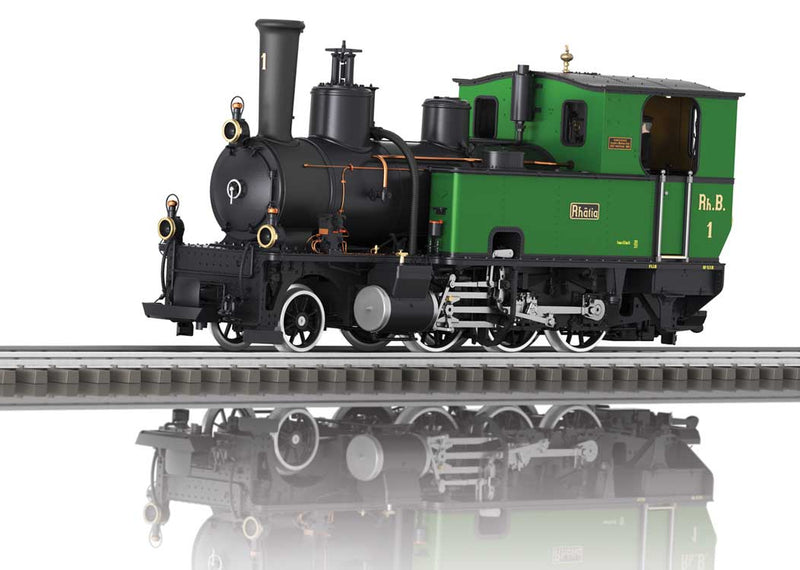Class G 3/4 Steam 2-6-0T - Sound, DCC and Smoke -- Rhaetian Railroad #1 Rhatia (Era VI 2014, green, black)-1