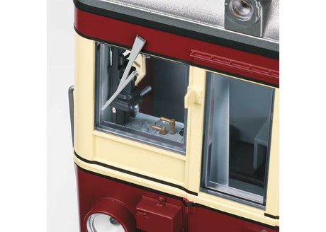 Class VT 137 Diesel Rail Car - Sound and DCC -- German State Railroad DR #VT 137 566 (Era III, red, ivory, silver)-3