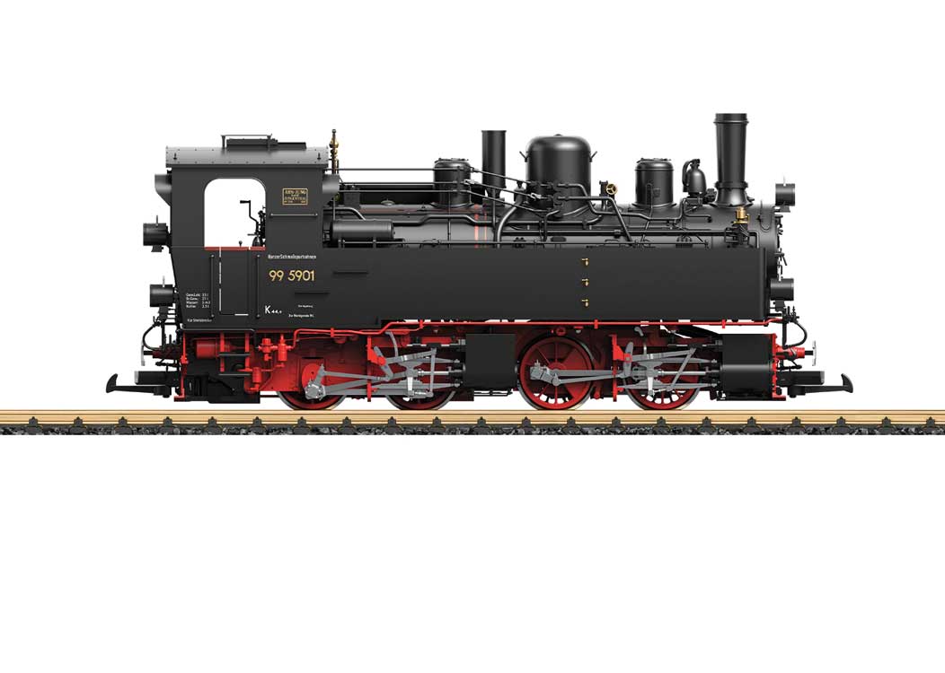 0-4-4-0T - Sound and DCC -- Harzquer Railroad HSB #99 5901 (Era VI, black, red)-2