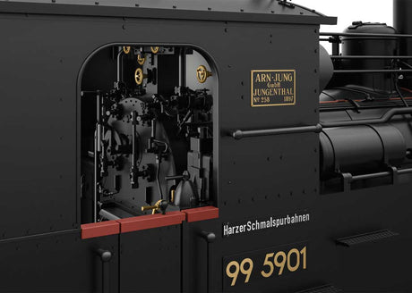 0-4-4-0T - Sound and DCC -- Harzquer Railroad HSB #99 5901 (Era VI, black, red)-6