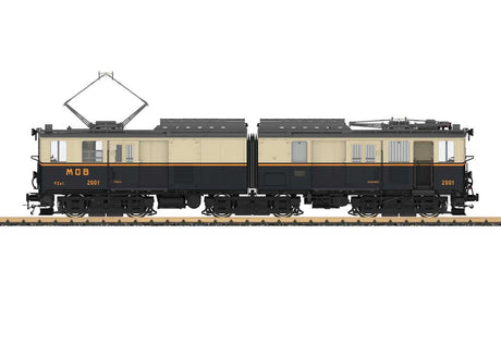 Class FZe 6/6 Railcar - Baggage - Sound and DCC -- MOB #2001 (Era II As-Delivered, black, cream, orange)-2