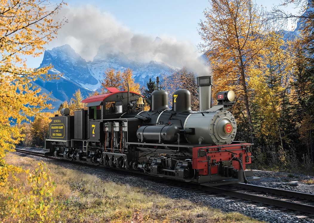 Class C Three-Truck Shay - Sound, Smoke and DCC -- Roaring Camp & Big Trees #7 (2025, black, graphite, red, Tuscan)-1