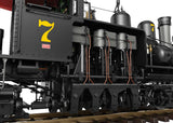 Class C Three-Truck Shay - Sound, Smoke and DCC -- Roaring Camp & Big Trees #7 (2025, black, graphite, red, Tuscan)-4