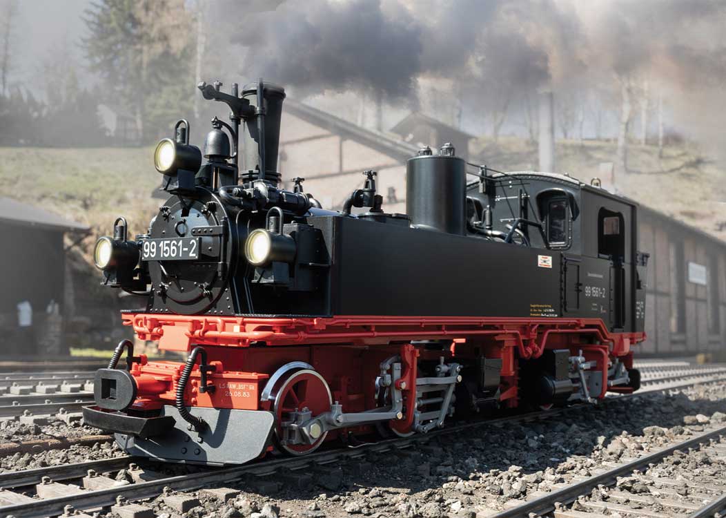 Class IV K 0-4-4-0T - Sound, Smoke and DCC -- Presnitz Valley Railroad #99 1561-2 (Era IV 1984, weathered, black, red)-3