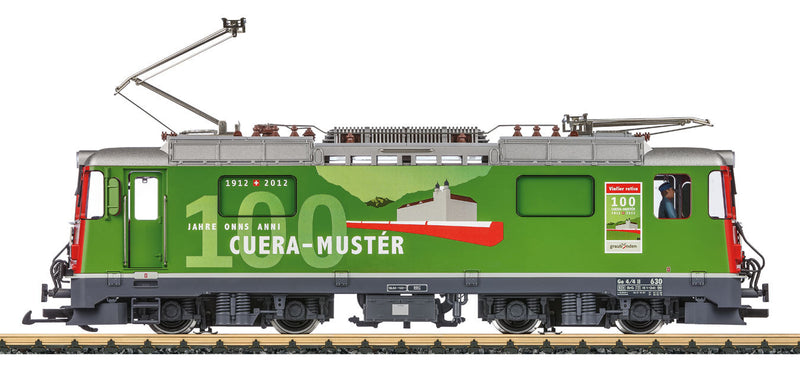 Class Ge 4/4 II Electric w/Sound & MZS/DCC -- Rhaetian Railroad RhB #630 (Era VI 2014, green, gray, red, 100th Anniversary