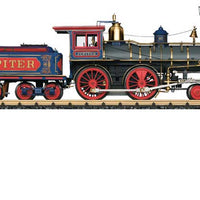 Golden Spike 4-4-0 Locomotive Commemorative Set with Wood Case - Sound and DCC -- Union Pacific #119, Central Pacific "Jupiter"