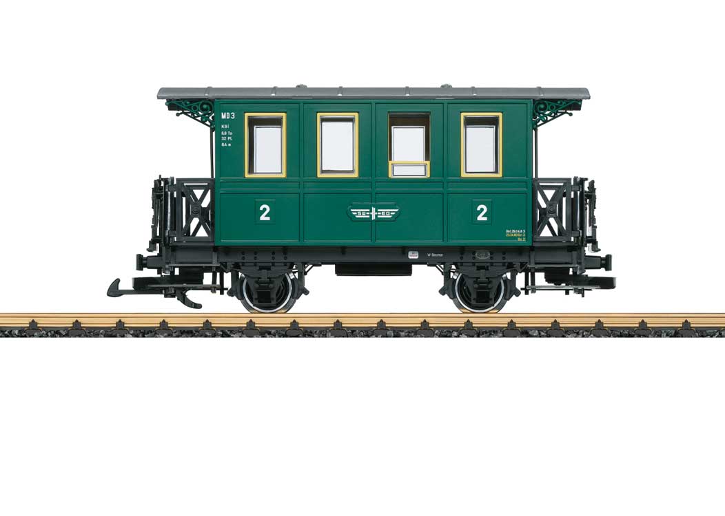 Type MD 3 Coach - Ready to Run -- Jagsttal Railroad #MD3 (Era IV, green, graphite, black)