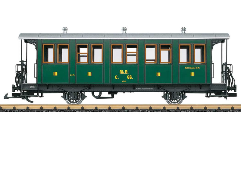 3rd Class Coach - Ready to Run -- Rhaetian Railway RhB C 66 (Era VI, green)