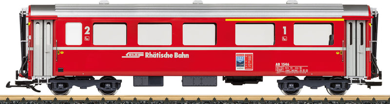 Bernina Anniversary 3-Car Set - Ready to Run -- Rhaetian Railways RhB #AB1546, B2309, B2313 (Era IV 2014; red, white, silver