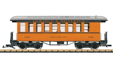 Wood Coach - Ready to Run -- Durango & Silverton #336 Rockwood (yellow, silver, black)-1