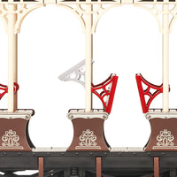 1st Class Excursion View Car - Ready to Run -- Hawaiian Railway (black, white, red, brown)