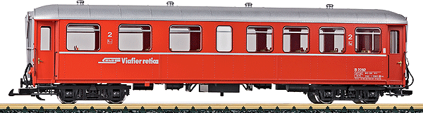 2nd Class Passenger Car - Ready to Run -- Rhaetian Railways RhB (Era IV, red)