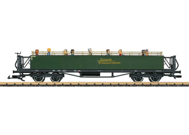 Open-Air Observation Car - Ready to Run - 2026 LGB Club Car -- Saxon Oberlausitz (Era VI, green)-1
