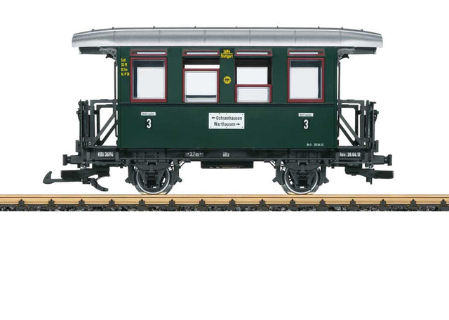 2-Axle Coach - Ready to Run -- Ochsle Museum Railroad #3694 (Era VI, green silver)