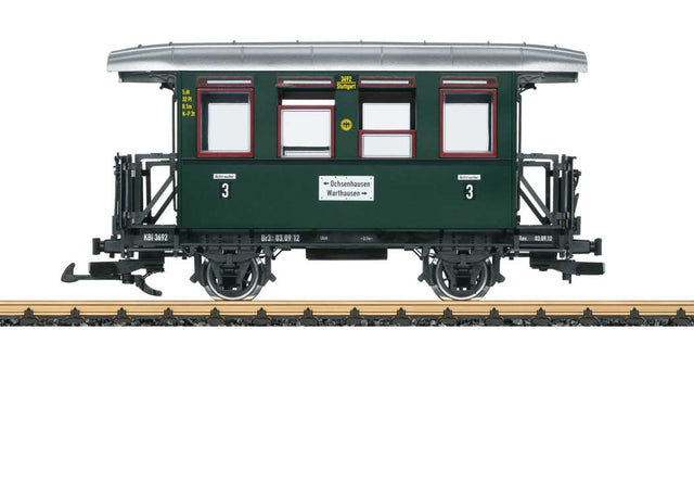 2-Axle Coach - Ready to Run -- Ochsle Museum Railroad #3692 (Era VI, green silver)