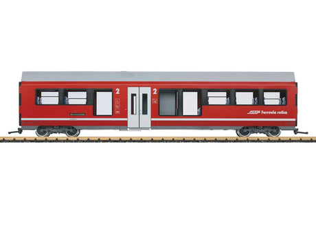 Stadler Class ABe 4/16 Capricorn Rail Car - Intermediate Car Style #1 -- Rhaetian Railway RhB (Era VI, red, gray, white)