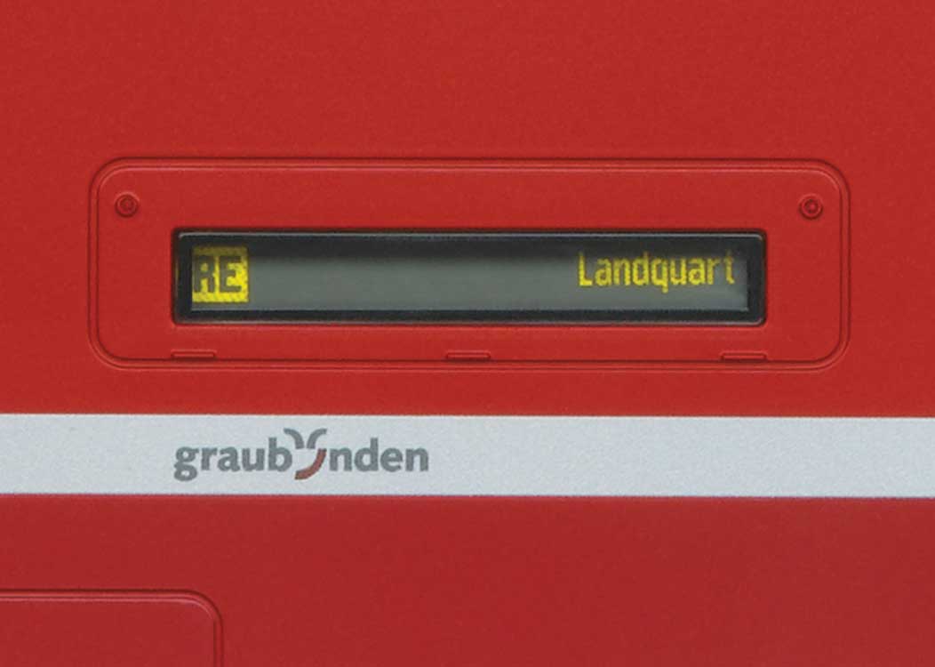 Stadler Class ABe 4/16 Capricorn Rail Car - Intermediate Car Style #2 -- Rhaetian Railway RhB (Era VI, red, gray, white)-2