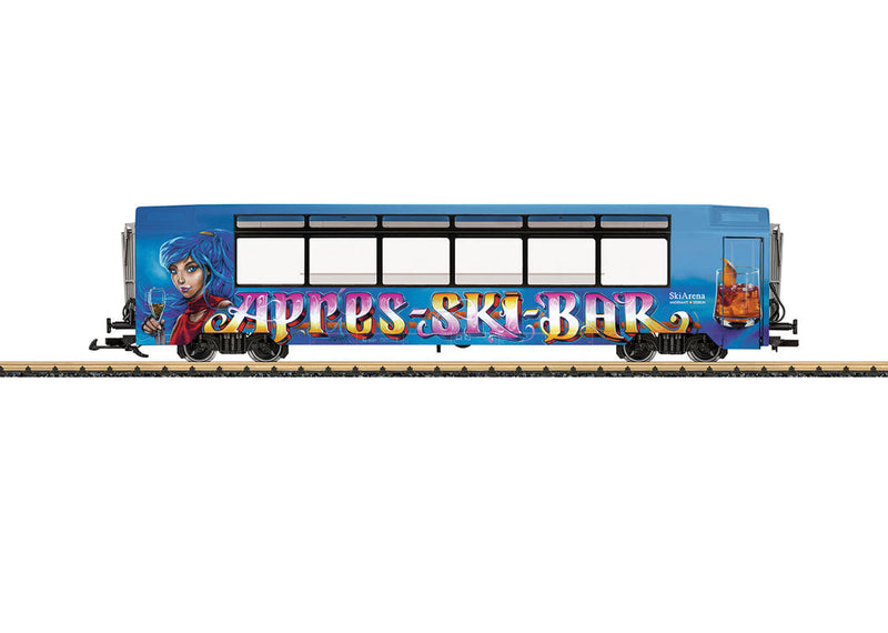 Panorama-Bar Car - Ready to Run -- Matterhorn-Gotthard-Bahn MGB (Era VI; blue, purple; Apres Ski Bar)