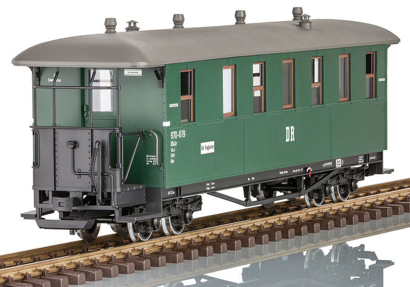 2nd Class Coach - Ready to Run -- German State Railroad DB #1 (Era III, green, gray)-1