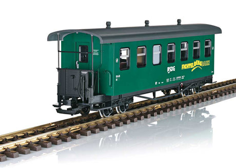 Type KB Bistro Lounge Car - Ready to Run -- Fichtelbergbahn SDG #970-436 (Era VI, green, gray, yellow)-1