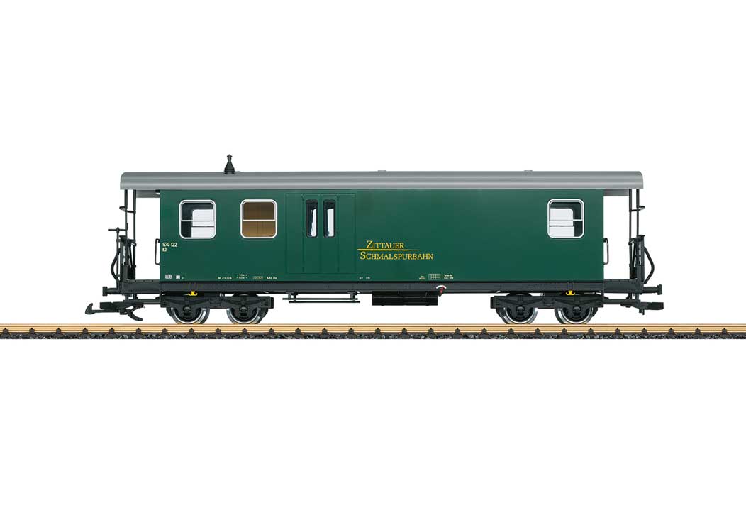 Baggage Car - Ready to Run -- Sachsisch-Oberlausitzer-Eisenbahngesellschaft SOEG (Era VI, green)-2