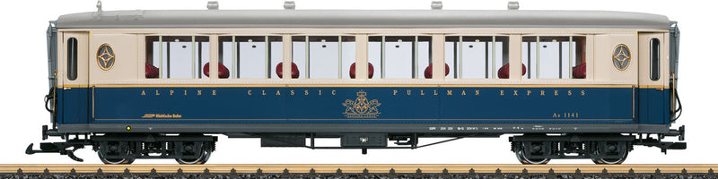 2-Car Set - Ready to Run -- Rhaetian Railways RhB Pullman Express (Era II, blue, white, silver)