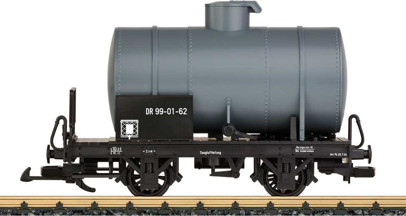 2-Axle Tank Car - Ready to Run -- German State Railroad DR 99-01-62 (Era III, gray, black)