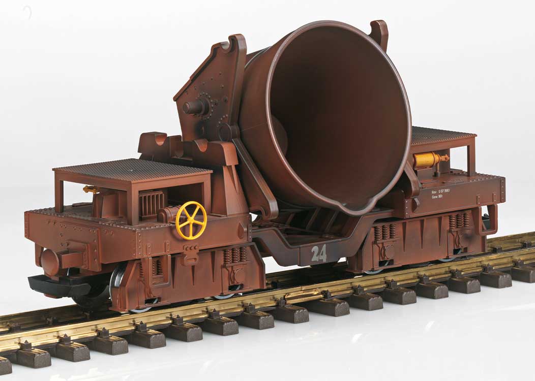 Slag Car - Ready to Run -- #24 (Weathered, Boxcar Red)-3