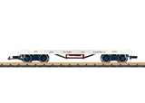 4-Axle Wood Flatcar - Ready to Run -- America 250 (white, red, blue)-1
