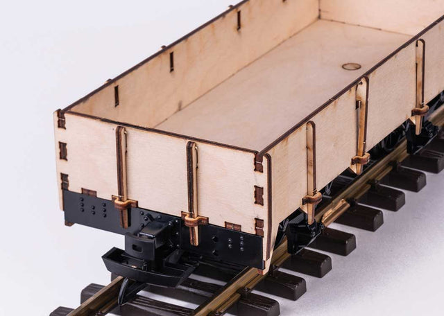 High-Side Wood Gondola - Laser-Cut Wood & Plastic Kit -- Undecorated