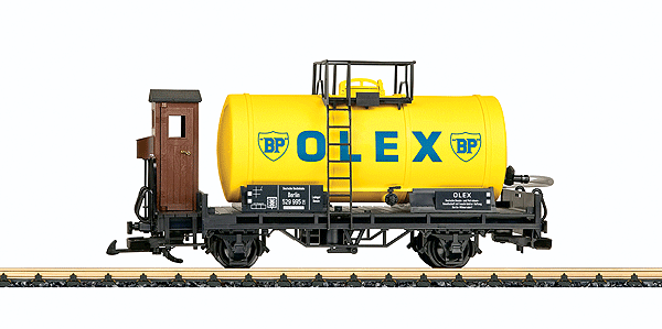 2-Axle Tank Car - Ready to Run -- BP Olex (Era II scheme, yellow, blue)