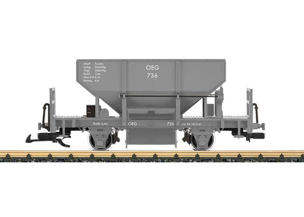 2-Axle Hopper - Ready to Run -- OEG #736 (Era III, gray)
