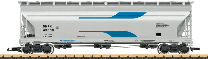 3-Bay Center Flow Hopper - Ready to Run -- SHPX #1 (gray, blue)