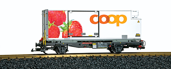 Container Car -- Rhaetian Railways (COOP Strawberry)