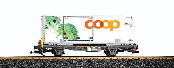 Container Car -- Rhaetian Railways (COOP Broccoli)