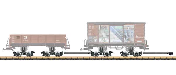 Roller Blocks for Standard Gauge Cars -- 4 Bogies for 2 Cars