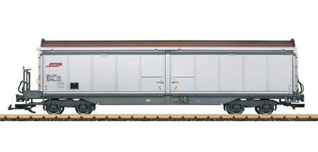 Type Haik-v Sliding-Wall Boxcar - Ready to Run -- Rhaetian Railway RhB (Era VI, gray, brown)