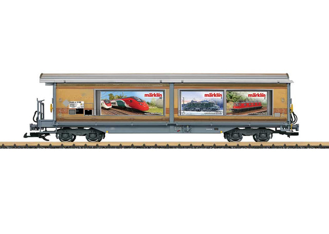 RhB Type Haik-v Sliding-Wall Boxcar - Ready to Run -- Rhaetian Railroad RhB #5130 (Era VI, Marklin Brands Graphics)