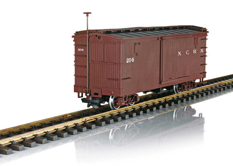 Early 1900s Vintage Wood Boxcar - Ready to Run -- Nevada Central Railroad #204 (Boxcar Red)-1