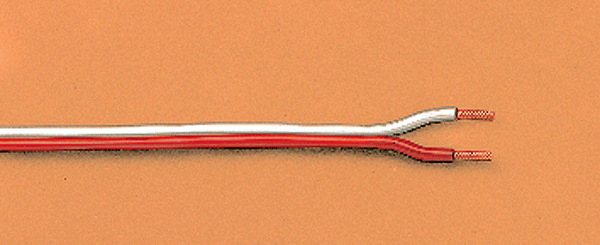 2-Conductor Wire -- 20 Meters, Orange/White