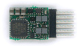 Gold Series Decoders -- Gold Mini-D - .5 Amp Continuous, 2 Function w/NMRA Small Plug