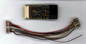 Digital Plus NMRA DCC Decoders -- JST Harness Series Decoder w/9 Pin Socket, 80mm Decoder Harness & Medium Plu