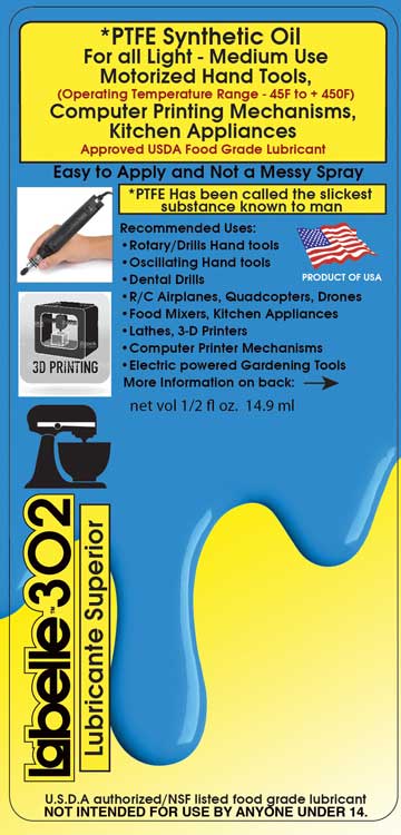 PTFE Motor Tool Oil -- 2oz  14.9ml