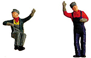 Engineer & Fireman -- Waving & Sitting